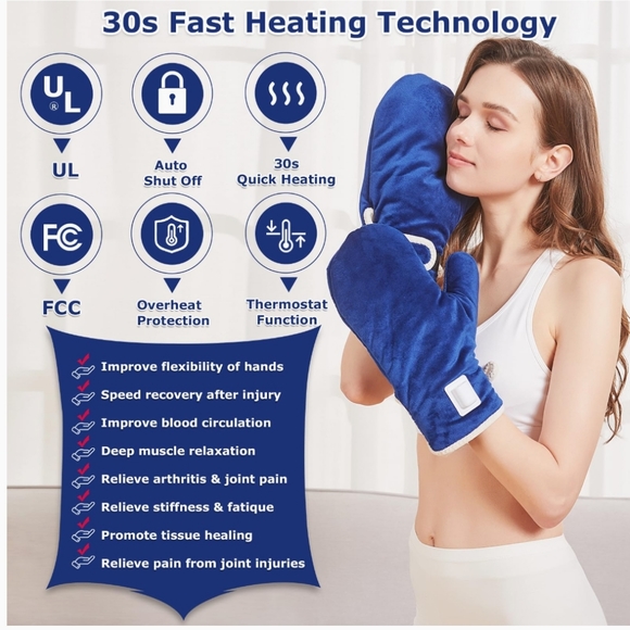 1 Pair Heated Gloves for Hands. Warmth Relief, Hand Heating Gloves - Picture 3 of 17